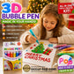 🎅🌲 NU: 50% RABAT I BEGRÆNSET TID – Puffy 3D Penne – Magisk Blæseop Kunst – Perfekt Julegave til Børn – Nem at Bruge – Til Papir, Metal, Træ & Glas 🎁✨🖌️