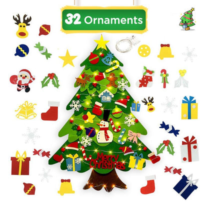 🔔Juletilbud 50% rabat🔔DIY filt-juletræssæt🎄