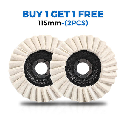 ⚙️ KØB 1, FÅ 1 GRATIS! 🔥 Poleringsskive af uldfilt med klap – høj ydeevne, finpolering og lang holdbarhed ✨