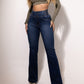 👖50% RABAT NU! 💃 Stretch Flare Jeans til kvinder – høj talje, kropsnær pasform og retrostil ✨