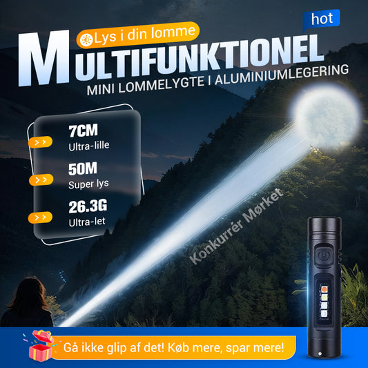 🎉Køb mere spar mere🎉Multifunktionel mini-lommelygte i aluminiumslegering