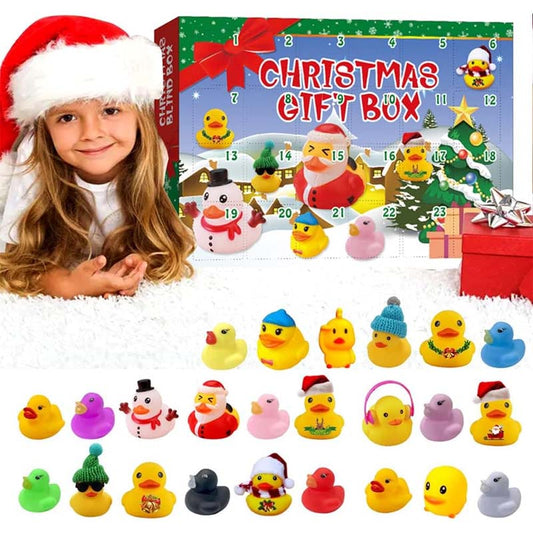 🎅24 Pcs Christmas Rubber Ducks Advent Calendar