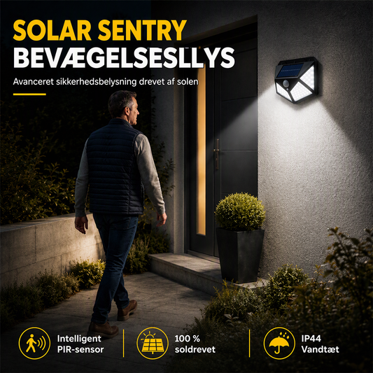 🌞50 % RABAT I BEGRÆNSET PERIODE! ⏰ Solcellelamper med bevægelsessensor – kraftig udendørsbelysning, der automatisk oplyser stier, haver og indkørsler ✨