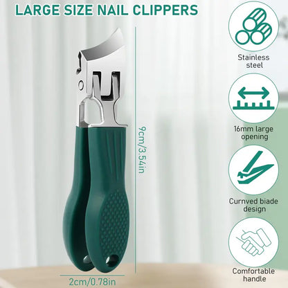 💅 KØB 1, FÅ 1 GRATIS! ✨ Negleklipper med skrå kanter i form af et ørneklø – brede kæber, ergonomisk, indbygget opsamler 🦅