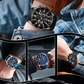 ⌚ 50 % RABAT NU! ✨ Vandtæt multifunktionelt kvartsur til mænd – chronografdesign, selvlysende visere og rustfrit stål 🌊