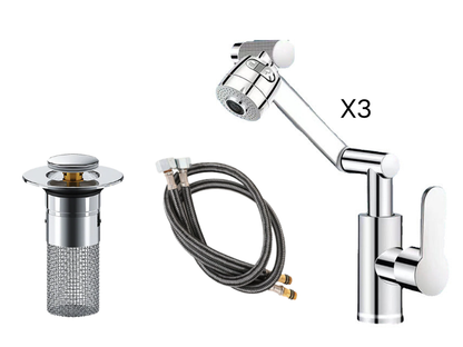 🔥2026 Ny opgradering ＆ Hot Sale ＆ 50 % rabat🔥360° drejelig vandhane med mekanisk arm – fleksibel, moderne og nem at bruge ✨