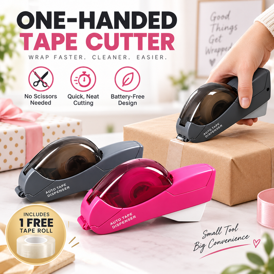 Klip tape uden saks – 50% på tapeudleveringsværktøj – Tryk, træk, slip – Rent snit – Ingen spild – Perfekt til gaver & pakning 💪🎁