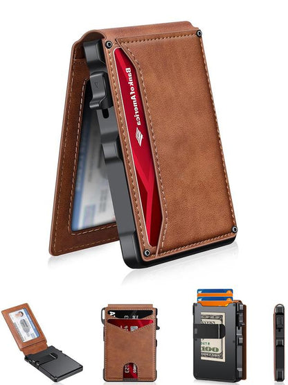 🔥 50% RABAT – RFID-pung med AirTag-holder – Pop-up kort – Magnetlukning – Slankt design – Bestil nu 💳🔍