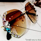 💎Vintage Fashion Rimless Crystal Sunglasses🕶️