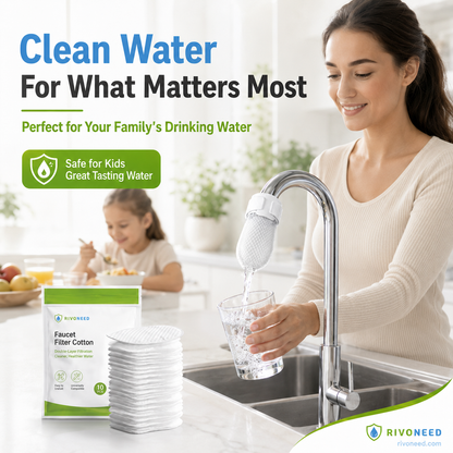 ⏰Only £0.04 each⚡50K+ SOLD!💥Anti-Splash Kitchen Faucet Cotton Filter for Sediment & Rust Removal