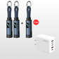 🔌🔑 2026 NYHED: 50% RABAT – 4-i-1 Nøglering Ladekabel – Universal – Flettet Nylon – Digitalt Display – Bærbar – Til Telefon, Tablet & Mere 📱⚡✨
