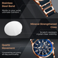 ⌚ 50 % RABAT NU! ✨ Vandtæt multifunktionelt kvartsur til mænd – chronografdesign, selvlysende visere og rustfrit stål 🌊