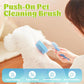 🌟🌟Bade børste til kæledyr med indbygget shampoo-dispenser 🐾 Skånsomt massage- og plejeværktøj til hunde og katte – ergonomisk, brugervenligt og godkendt af dyrlæger 🇬🇧💧