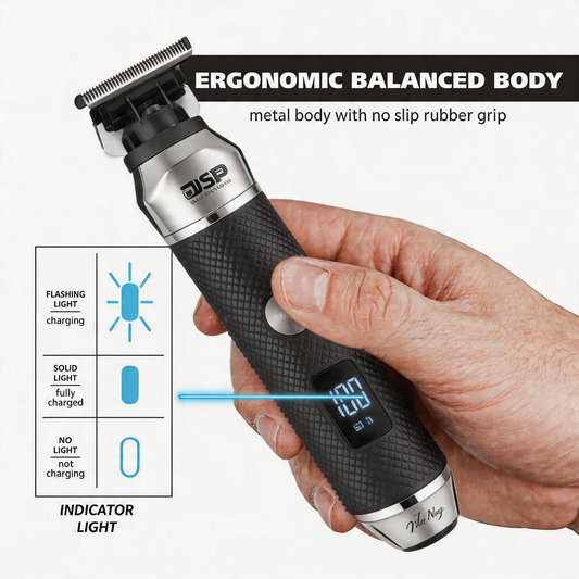 ⏳BEGRÆNSET TID: 50 % RABAT! 🏆Luksuriøst 3-i-1 professionelt plejesæt til mænd – T-Blade-trimmer, foliebarbermaskine og næsetrimmer – med LED-display og USB-opladning