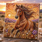 🦬🌻 NU: 50% RABAT I BEGRÆNSET TID – Highland Cow Diamantmalingsæt – Gårdsinspireret Mesterværk – Afslappende DIY – Perfekt til Hjemmedekoration – Unik Gave 🎨✨🤎