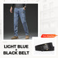 🔥50% OFF👖Slim Fit 6-Pocket Jeans+bælte til mænd