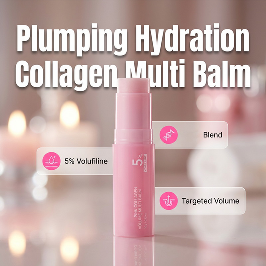 💕Køb 2, få 1 gratis💕 Pink Collagen Volume Multi Balm | Alt-i-én-stick med Volufiline, og NAD til et ungdommeligt udseende