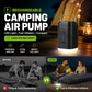 🏕️ Genopladelig camping-luftpumpe – LED-lys, hurtig oppumpning, kompakt – betaling ved levering 🔋