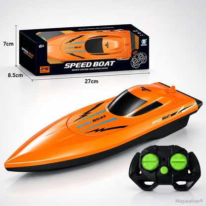 🚤 2.4 GHz RC-speedbåd med dobbelte motorer – Hurtig, kraftfuld & nem at styre