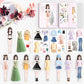 👗Magnetic Princess Dress Up Paper Doll👸