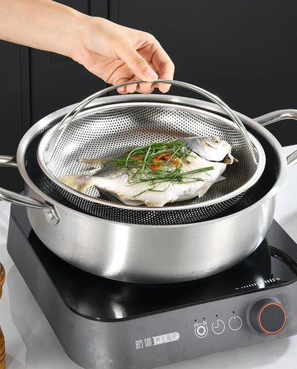 ✨Særtilbud✨Alt-i-én dampkoger i rustfrit stål med håndtag