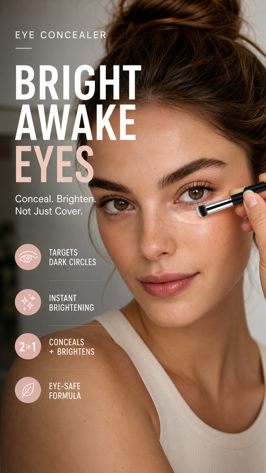 🔥 2026 NYHED: 50% RABAT – Under Eye Brightener – Lyser op & Vækker Øjnene – Farvekorrigerende – Vandtæt – Dermatologisk Testet – Til Strålende Øjne 👁️✨💄