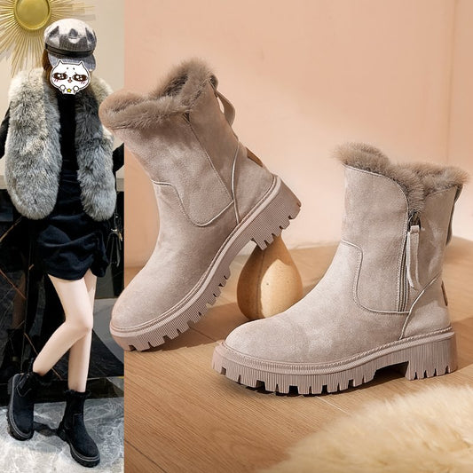 Vinterfleece-sneakers til kvinder📢📢Flash-udsalg⚡: Slutter om 3 timer!⏰⏰