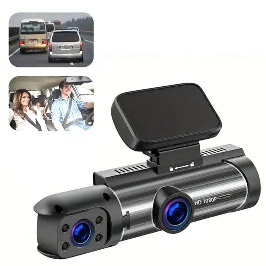 🎄🎁Juletilbud: 50% rabat🚗📹Bilkamera med 170° vidvinkel og 1080p dobbelt linse