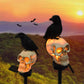 Crow Skull Solar Garden Light