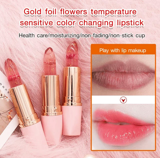 🎉Hot sale🔥Crystal Jelly Flower Color Changing  Lipstick