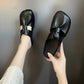 🎊2025 varmt salg👣 Sandaler i blødt læder med konkavt design og flade mules