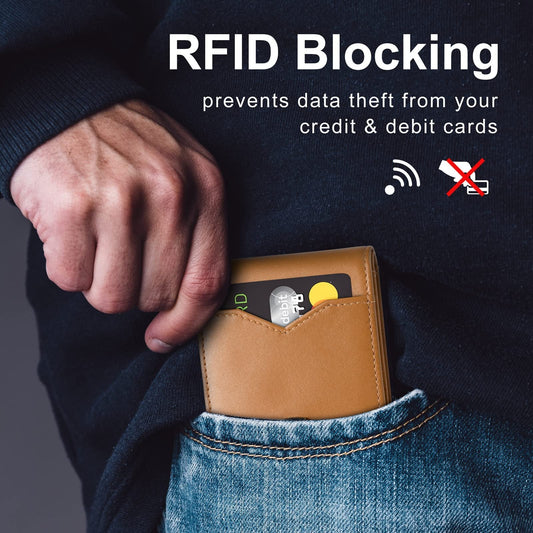 🔥Hot Sale 🔥Herre slank tegnebog med RFID-blokering