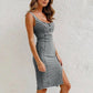 🌸Spring Specials🌸 Adjustable strap U-neck split denim bodycon cami dress