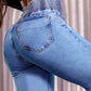 👖50% RABAT NU! 💃 Stretch Flare Jeans til kvinder – høj talje, kropsnær pasform og retrostil ✨