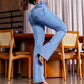 👖50% RABAT NU! 💃 Stretch Flare Jeans til kvinder – høj talje, kropsnær pasform og retrostil ✨