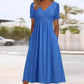 👗💙 70% OFF TODAY! ✨ Women’s V-Neck Short Sleeve Long Dress 🌸 Elegant Flowing Fit, Comfortable Fabric & Effortless Everyday Style