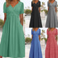 👗💙 70% OFF TODAY! ✨ Women’s V-Neck Short Sleeve Long Dress 🌸 Elegant Flowing Fit, Comfortable Fabric & Effortless Everyday Style