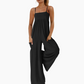 ✨ Strand-jumpsuit med bar ryg – med stropper, brede ben og løst fald 🏖️
