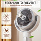 🎊 Sommertilbud: -50 % og gratis fragt 🌀✨ Højdejusterbar oscillerende gulvventilator, meget støjsvag 20 dB, rækkevidde 30 m, luftmængde 2465 m³/t, ventilator med fjernbetjening og køling