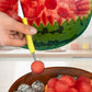 🍉🔪 🎁 KØB 1, FÅ 1 GRATIS  – Multifunktionelt Frugtudstikningssæt – Melonkuglejern – V-formet Gravekniv – Skarpe Kanter – Rustfrit Stål – Ergonomisk Håndtag – Til Kreativ Frugtkunst 🔪🍈✨