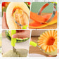 🍉🔪 🎁 KØB 1, FÅ 1 GRATIS  – Multifunktionelt Frugtudstikningssæt – Melonkuglejern – V-formet Gravekniv – Skarpe Kanter – Rustfrit Stål – Ergonomisk Håndtag – Til Kreativ Frugtkunst 🔪🍈✨