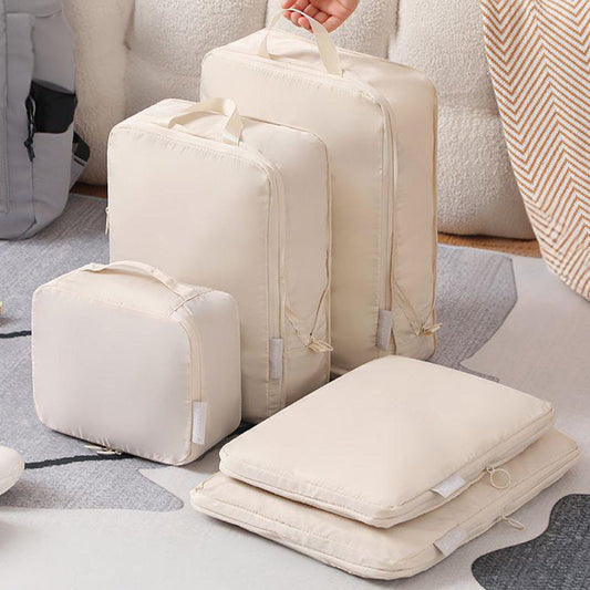 🧳 50% RABAT PÅ FLASH UDSALG! ⚡ 6 STK kompressionspakningskuber til rejser – pladsbesparende kompression, klassificering i flere størrelser, vandtæt og holdbar ✈️
