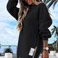 ✨Afslappet Langærmet Pullover Sweatshirt Kjole med Lynlåsslids