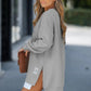 ✨Afslappet Langærmet Pullover Sweatshirt Kjole med Lynlåsslids