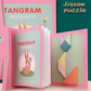 🎁Den perfekte gave🌟Forbedrer børns tænkeevner – Magnetisk tangram-puslespilssæt til børn