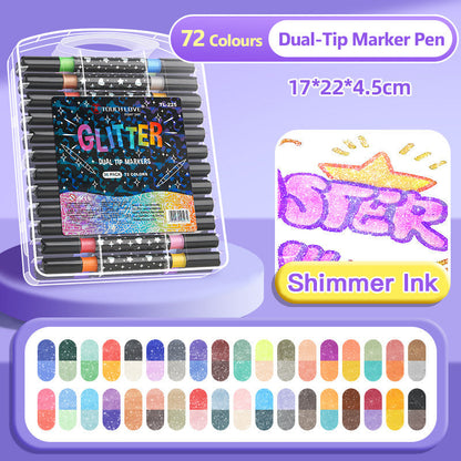 🔥Juletilbud 50 % rabat🎁Glitter-pen med dobbelt spids
