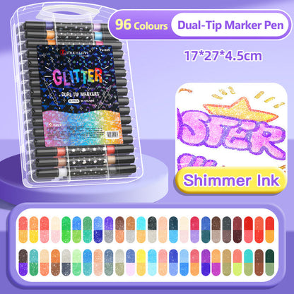 🔥Juletilbud 50 % rabat🎁Glitter-pen med dobbelt spids