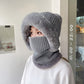 👒Strikket varm og blød hue med maske🔥
