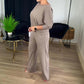 ✨Elegant 3-delt sæt: lang cardigan, top og bukser