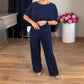 ✨Elegant 3-delt sæt: lang cardigan, top og bukser